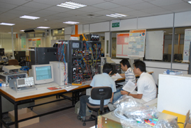 Inside view of the well-equipped laboratory of Singapore National University, Singapore