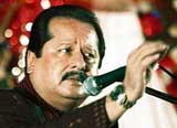 Noted ghazal singer Pankaj Udhas performs at the Lodhi Club in Ludhiana on Sunday