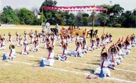 Students present drill