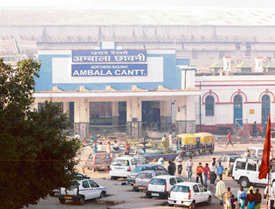 The Ambala cantonment railway station has an aura that is hard to miss.