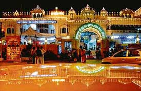 The Sector 34 Gurdwara is illuminated on the eve of Guru Nanak Dev’s birth anniversary