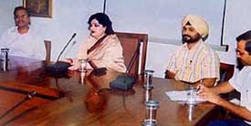 Ms Aarti Sawhney, Chief Commissioner of Income Tax, inaugurates a help centre for e-filing of corporate returns at the Income Tax Headquarters in Ludhiana on Saturday