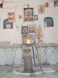A Shivling at the ancient temple of Kasel. The site has been given a new look, much to the 