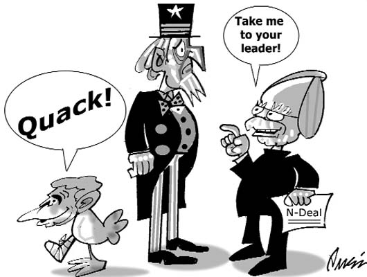 Editorial cartoon by Rajinder Puri