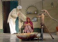 Artistes of Sangrur zone perform a play, Sirhad De Us Paar, during the Punjabi University Zonal Youth Festival on the campus in Patiala on Wednesday.