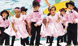 Children perform at the annual function of Shemrock Senior Secondary School in Mohali on Thursday
