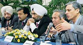 Delegates address fellow hoteliers during the second day of FHRAI convention in Chandigarh on Saturday.
