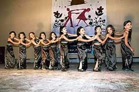 Children perform during the annual day function of the Air Force School, 3 BRD, Chandigarh, on Saturday.