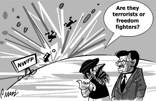 Editorial cartoon by Rajinder Puri