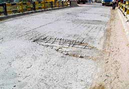Baddi bridge shows signs of crumbling under the weight of vehicles.