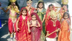 MGMN Senior Secondary School, Ahmedgarh, dressed up in their fancy best on Childrens Day on Tuesday