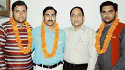 Newly elected members of the Yuva Khatri Sabha at Mandi Gobindgarh