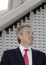 Britain's Prime Minister Tony Blair visits Faisal Mosque in Islamabad on Sunday. Britain and Pakistan must work closely together for many years to fight terrorism and religious extremism, the leaders of the two countries said.