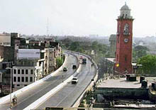 The elevated road which is not connected to any part of the old Ludhiana city and is not according to the original plan.