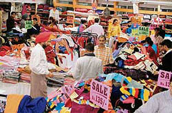 Outlets of woollens witness activity as customers begin pouring in Ludhiana on Wednesday.
