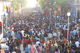 A view of the India International Trade Fair 2006 at Pragati Maidan on Sunday.