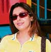 Film star Nagma at the Chandigdarh Press Club on Thursday. 