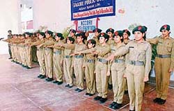 Cadets of Tagore Public School celebrate NCC Day in the school in Ludhiana