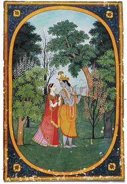 The Kangra miniature paintings of Radha-Krishna are currently displayed at the Art Gallery of New South Wales, Sydney