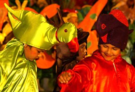 Children of St Annes School participate in the annual function of the school in Chandigarh on Saturday.