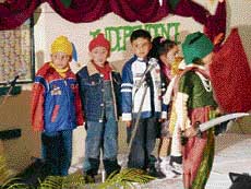 Students of Smart Kids celebrate their annual day in Mohali on Saturday.