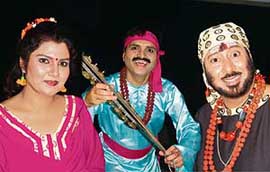Jaswinder Bhalla and Bal Mukand Sharma in their new musical album.