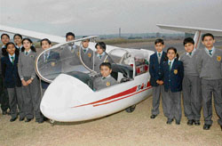 Children learn paragliding at the Pinjore Flying Club.