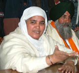 Former SGPC chief Bibi Jagir Kaur addresses mediapersons in Jalandhar on Tuesday.