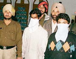 The accused involved in the Devagon murder case in police custody in Ludhiana