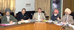 PAU Director of Research B.S.Dhillon addresses scientists at a meeting to finalise the changes in the package of practices for vegetable crops in Ludhiana on Thursday