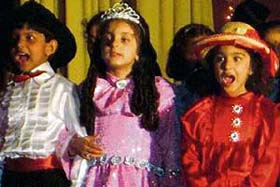 Tiny tots present an item during the annual function of Carmel Convent School in Chandigarh
