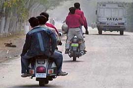 In the absence of any regular challaning by the police, youngsters break the traffic rules with impunity in Panchkula