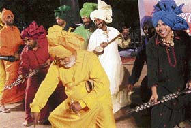 Artistes perform at the Plaza Carnival in Chandigarh