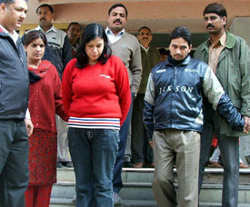Payal Dhuper and Virender Kumar in police custody