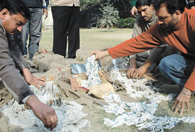 This consignment of 405 kg of silver worth Rs 80 lakh was intercepted while being transported from Chennai to Delhi on Wednesday