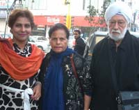 Gita Patel and her parents in Amritsar.