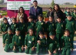 Schoolchilden of Delhi Public School during the annual sports meet.