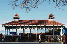 The rain shelter on the Ridge is in sync with th architectural features of Shimla.