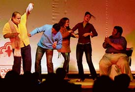 A musical play, Carry on heaven, being staged at St Johns High School, Sector 26, Chandigarh, on Wednesday.