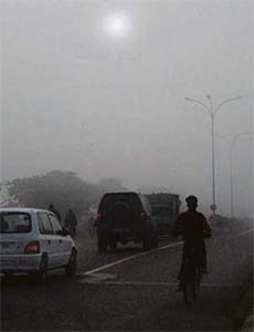 Thick fog enveloped Mohali on Saturday morning