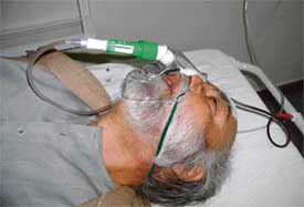 Dr S.S. Parmar, former Registrar, PAU, under treatment at DMC Hospital in Ludhiana on Friday