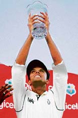 Rahul Dravid led India to its first Test series triumph in the Caribbean in 35 years