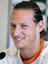 Argentinas David Nalbandian during a news conference in Chennai on Sunday. World No. 8 Nalbandian and world No. 2 Rafael Nadal of Spain start favourites in the strongest-ever singles main draw at the ATP Chennai Open commencing on Monday. 