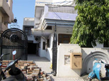 The house of an IAS officer in Sector 15-A,Hisar, the premises of which is used by a nationalised bank for functioning, in violation of court orders.