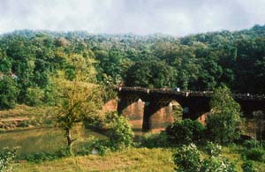 The bridge at Rajapur town, in the area known for its Rajapari mangoes