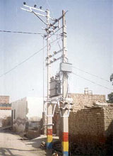 Small transformers dot the village landscape at Shergarh of Kaithal district in Haryana.