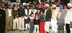 Mr Inder Iqbal Singh Atwal with residents of J.S. Nagar, Machhiwara, during an election campaign recently