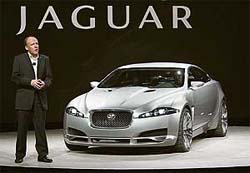 Jaguar Cars Director of Design Ian Callum introduces the Jaguar C-XF concept car at the North American International Auto Show