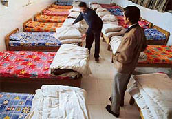 A view of the UT Red Cross night shelter Raen Basera at ISBT, Sector 17, Chandigarh.