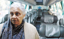 Delhi Chief Minister Sheila Dikshit at the flag-off ceremony of Volvo bus tour, in the Capital